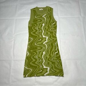 Green and white LA Hearts dress